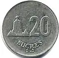 1988 twenty sucres coin