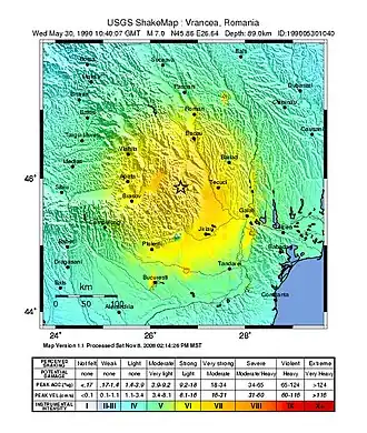 USGS ShakeMap for the 1990 event.