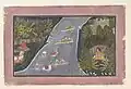 Radha Crosses a River to Interview a Hindu Sage, c. 1820