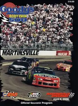 The 2000 Goody's Body Pain 500 program cover.