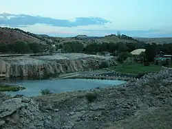 Travertine formation at Hot Springs State Park