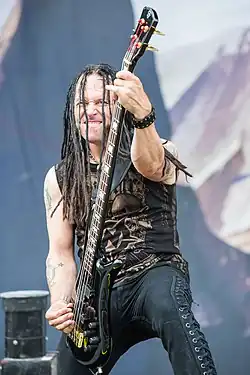 Moyer performing with Disturbed at Rock im Park 2016