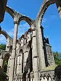 Ruins of the Arches at Fountains Abbey taken in the daytime