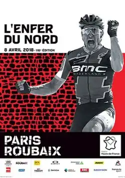 Event poster with previous winner Greg Van Avermaet