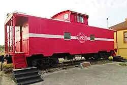 A caboose at the depot museum