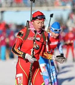 Ding Yuhuan at Single Mixed Relay