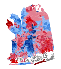 Precinct map of the 2021 Nassau County Executive Election