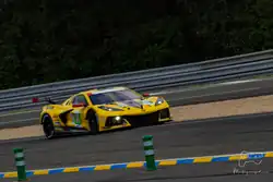 Yellow race car