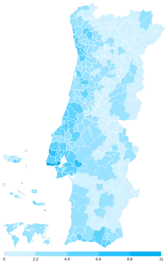 Share of the Liberal Initiative (IL) by municipality