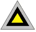 A three toned triangular organisational symbol