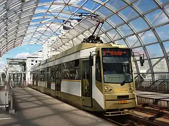 Bucur LF tram on Basarab Overpass