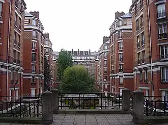 A block of HBMs, or Habitiations à bon marché, at 99 Avenue Simon-Bolivar