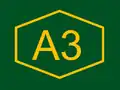 A3 Motorway shield}}