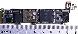 A7 (APL0698) SoC on iPhone 5s main logic board