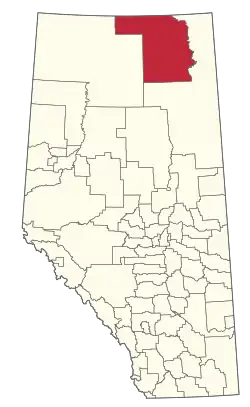 Location within Alberta