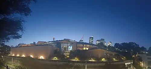 View looking west towards the Art Gallery of New South Wales. 2024