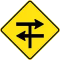 (W2-V112-1) T-junction at dual carriageway (used in Victoria)