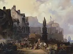 W, Nuijen, A busy port in Normandy, 1836, oil on canvas, 81 x 110&nbsp;cm, Teylers Museum