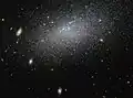 There are about 2.3 million light years between UGC 4879 and its closest neighbour, Leo A.[5]