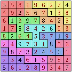 The previous puzzle, solved with digits in the blank spaces.