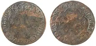 20 reis coin of Pedro II of Portugal, 1699