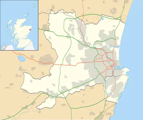 Midstocket is located in Aberdeen City council area
