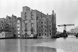 Rear facades with Peperbrug