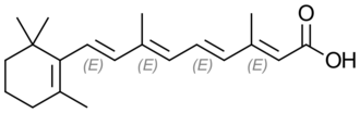 Skeletal formula of retinoic acid