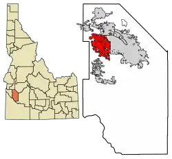 Location of Meridian in Ada County, Idaho