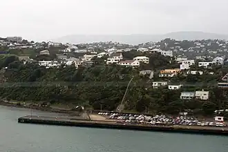 Aerial view of Maupuia from the west