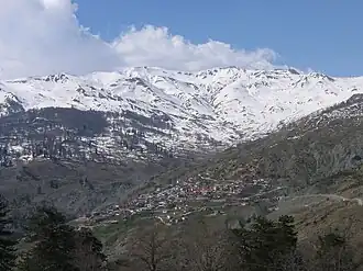 The village of Aetomilitsa on Mount Gramos, in the Pindus mountains