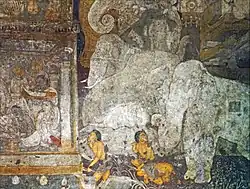 Shaddanta Jataka: six-tusked elephant giving away his tusks[202]