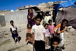 Children in an Akhdam neighborhood, Taizz, Yemen