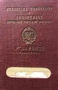 1966 Albanian passport