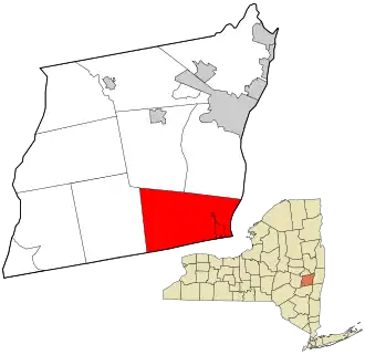 Location in Albany County and the state of New York.