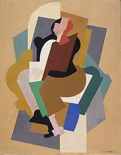 Albert Gleizes, 1920, Figure, gouache on canvas, 91.4 × 76.2&nbsp;cm, Los Angeles County Museum of Art, LACMA