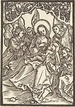 The Virgin Nursing the Christ Child with Four Angels