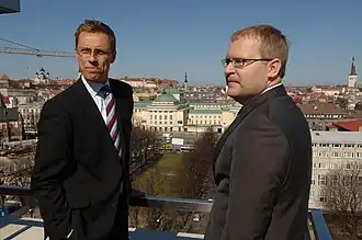 Stubb with Urmas Paet, Estonian Minister of Foreign Affairs (at the time), in 2008
