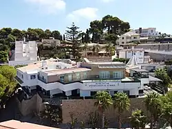 A view of the school from the front