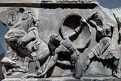 Amazonomachy, frieze of the Mausoleum of Halicarnassus, original