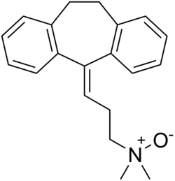 Skeletal formula of amitriptylinoxide