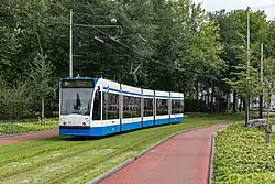 Five-section Siemens Combino low-floor car in Amsterdam, Netherlands