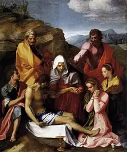 Andrea del Sarto Pietà with Saints. 239 × 199&nbsp;cm.