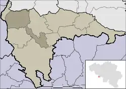 Location of Angre in Honnelles