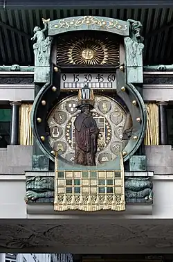 Ankeruhr&nbsp;[de] clock by Franz Matsch (1911–1914)