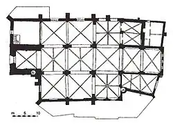 Floor plan of the medieval construction