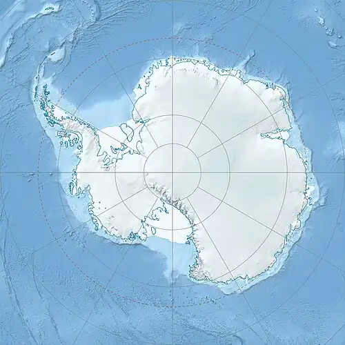 Location of Discovery Hut in Antarctica