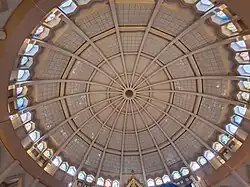 Dome interior, and clerestory windows