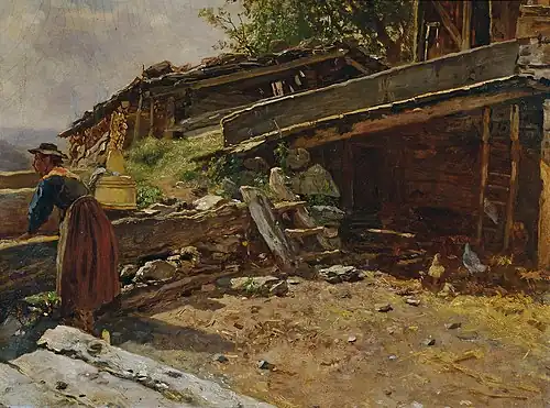 Farmer at the Well in Bruck-Fusch