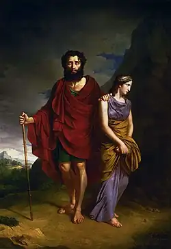 Oedipus and Antigon by Antoni Brodowski (1828)